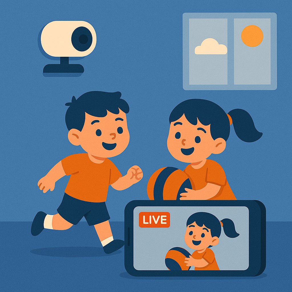 Lasten Turvallisuus - Seuraa leikkihuoneita ja pidä silmällä lapsiasi, kun he leikkivät, reaaliaikaisilla ilmoituksilla.